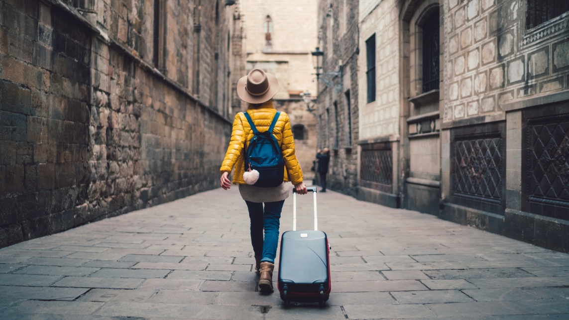 Tourist visiting Spain