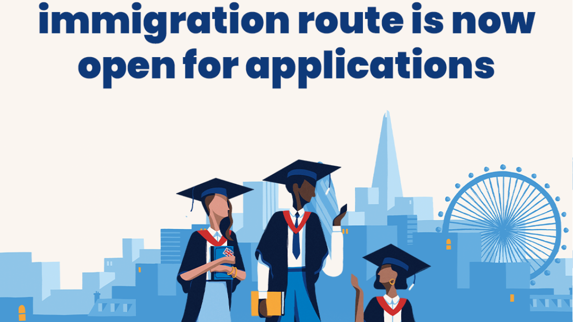 Image saying 'The Graduate immigration route is now open for applications'