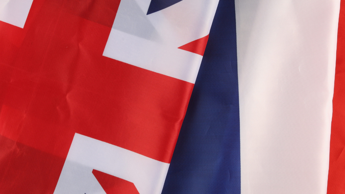 UK and French flags