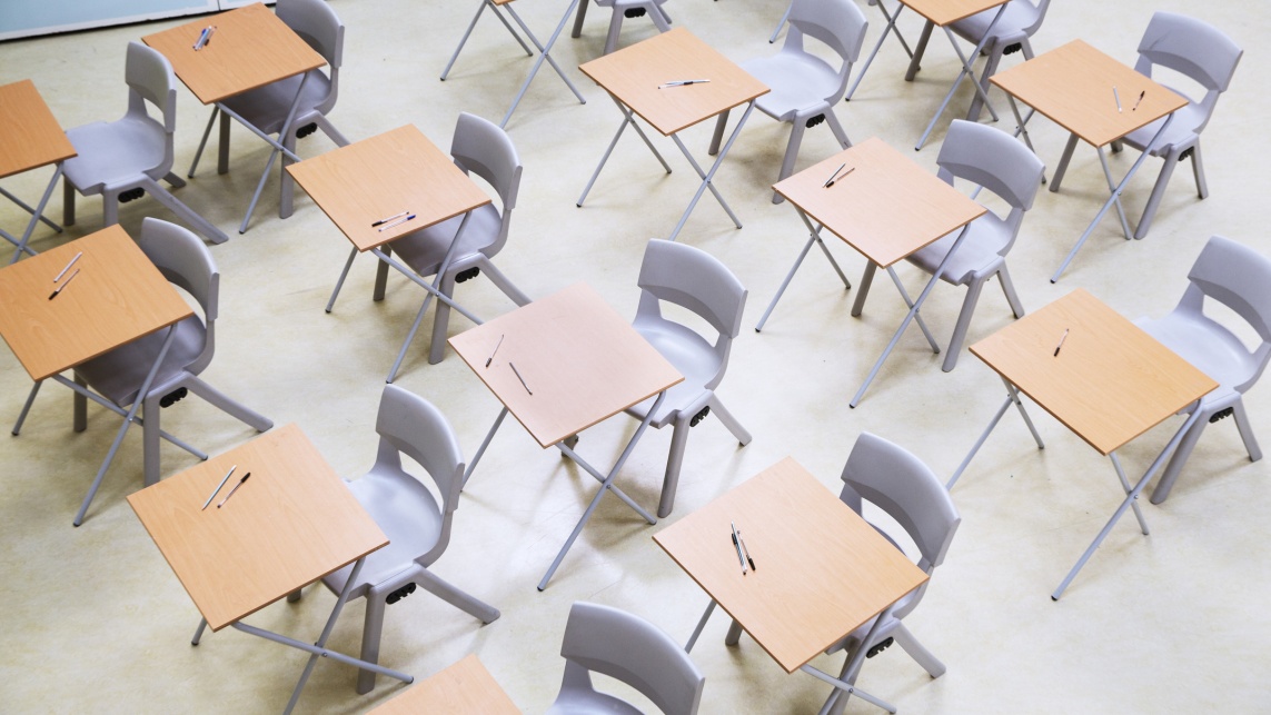 Empty exam hall