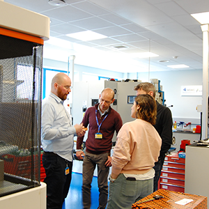 MDMC centre workers at a precision engineering launch