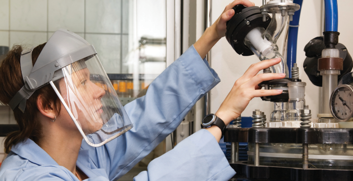 woman in engineering lab