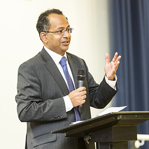 Professor Rama Thirunamachandran presenting