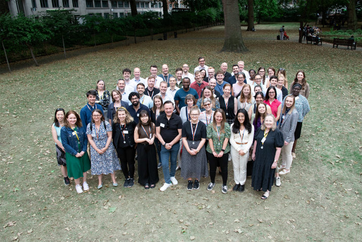 Universities UK staff standing in a group in Tavistock Square