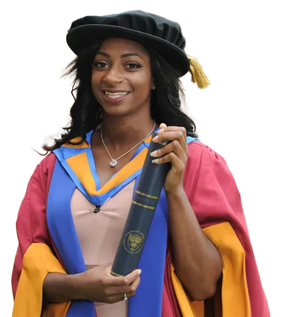 A student on graduation day