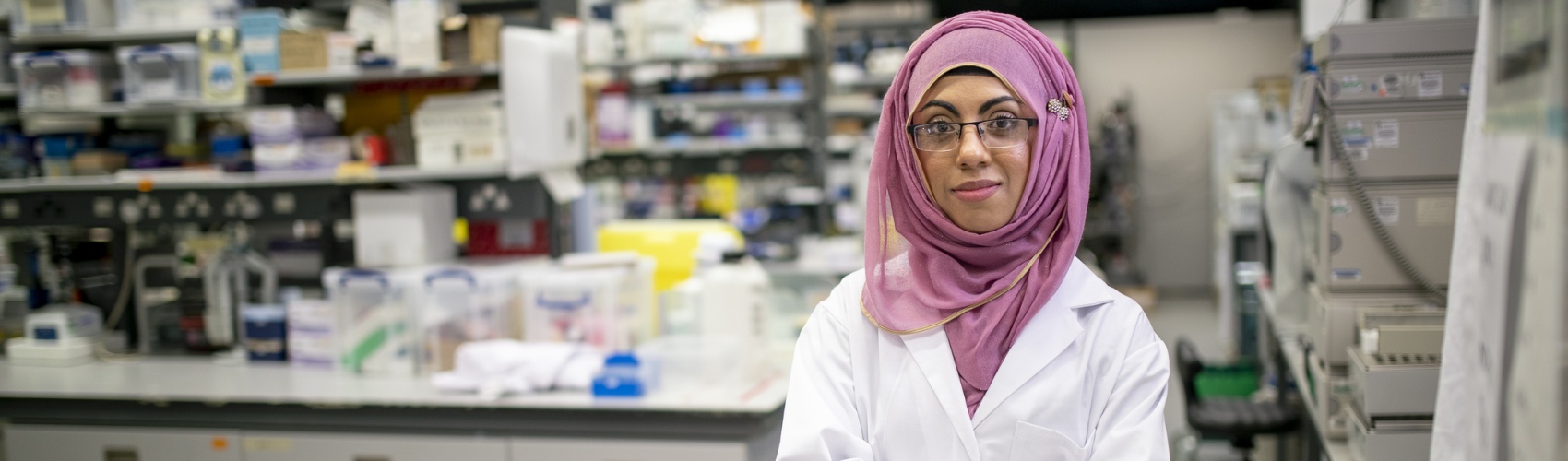 Portrait of Biology Expert in the lab