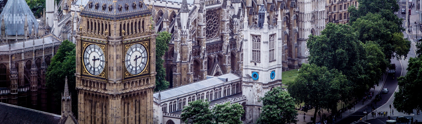 houses of parliament from birds eye view