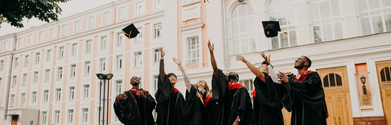 International students celebrating graduations